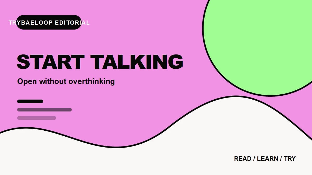 Editorial illustration about opening a conversation with confidence